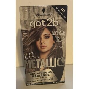 1-Schwarzkopf got2b Metallics Permanent Hair Color M83 Urban Mauve NEW